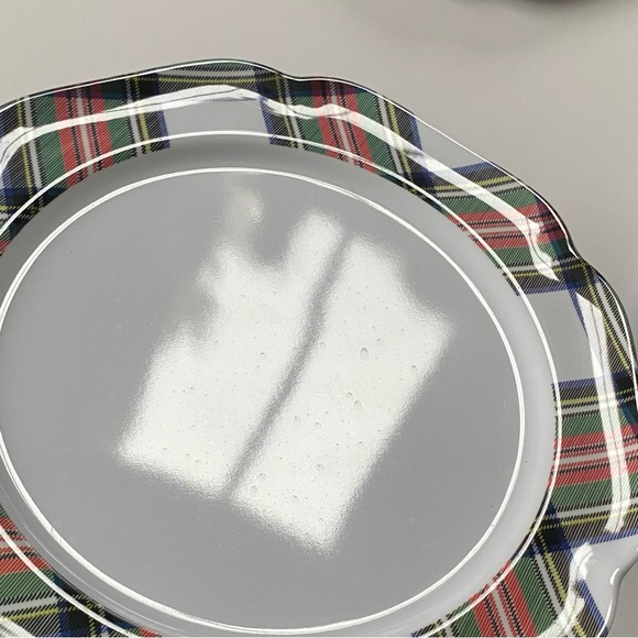 ASPEN HOME Tartan Plaid Dinner Plate Set of 4 Dinner 10.5” Melamine MINT Cond - Picture 4 of 16
